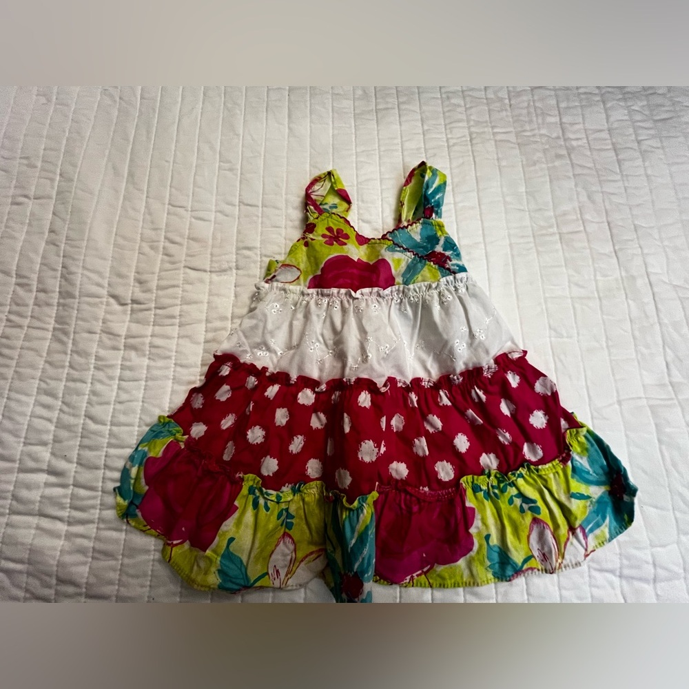Sweet Heart Rose tiered dress 12 months